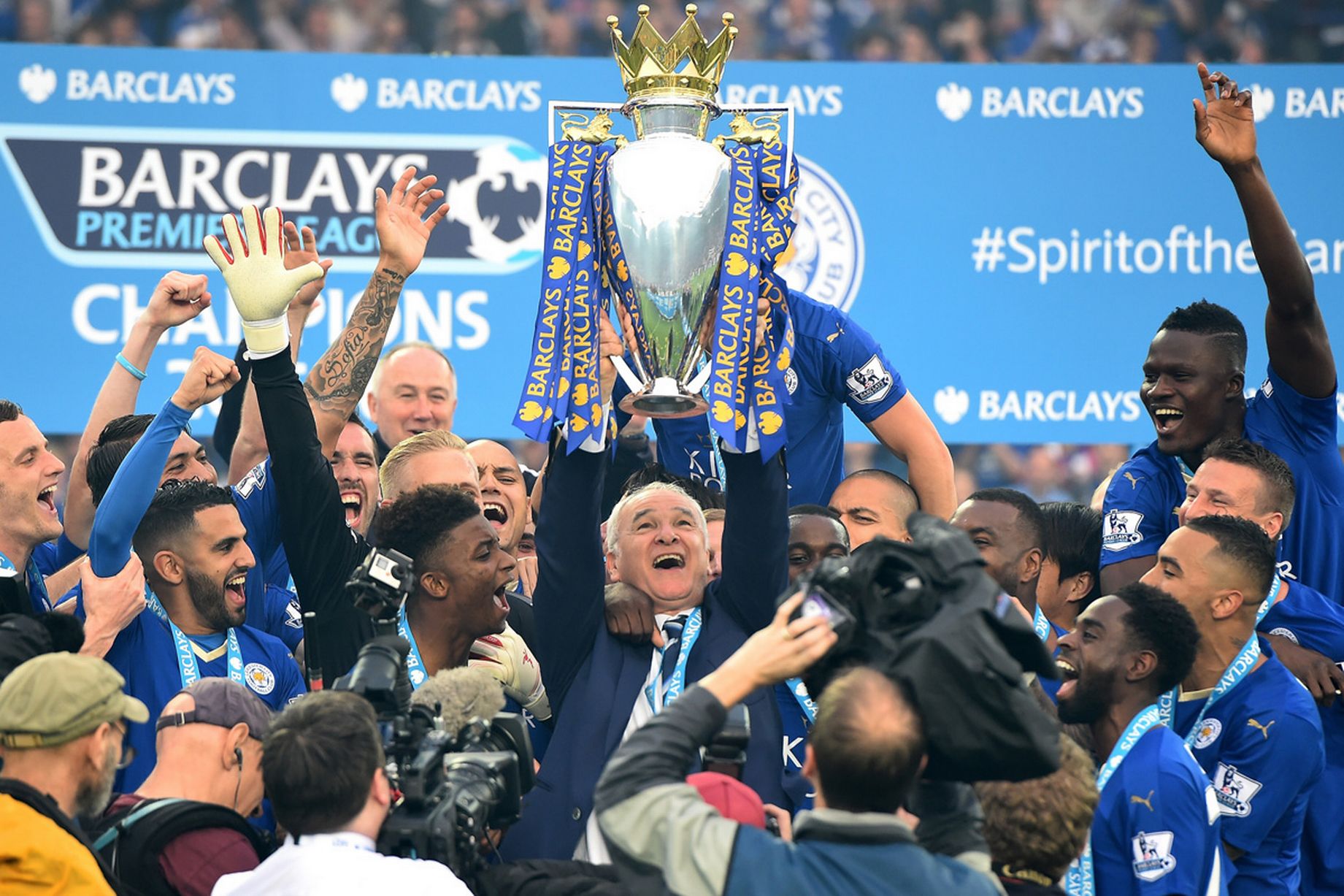 Leicester City Premier league trophy 