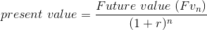 Present Value Formula