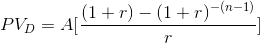 Present value of an annuity due